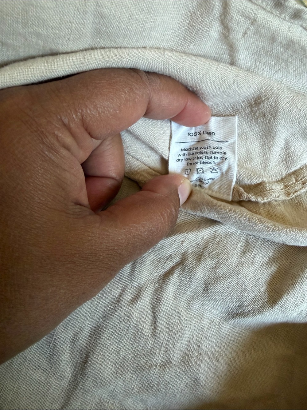 MATE the label oversized womens linen shirt sized medium (color off white) - Picture 3 of 5